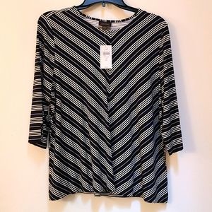J.Jill Wearever Collection petite striped top